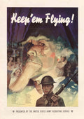 War Planes Soldiers American World War II Advert Poster