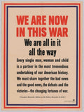 War Poster Roosevelt American World War II Advert Poster