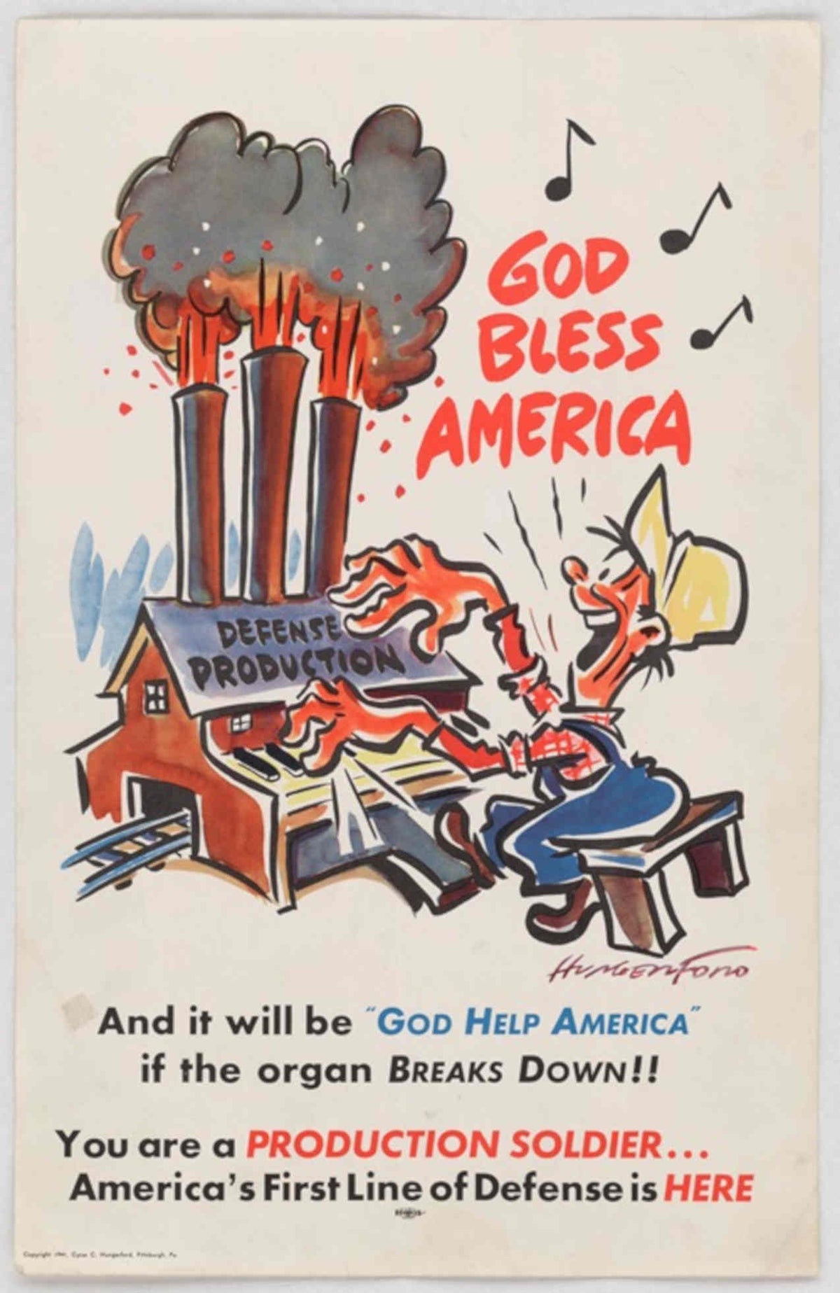 War Production Soldier 1 American World War II Advert Poster