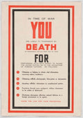 War Punishment Death American World War II Advert Poster