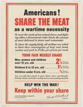 War Ration Poster American World War II Advert Poster