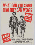 War Relief Boys American World War II Advert Poster