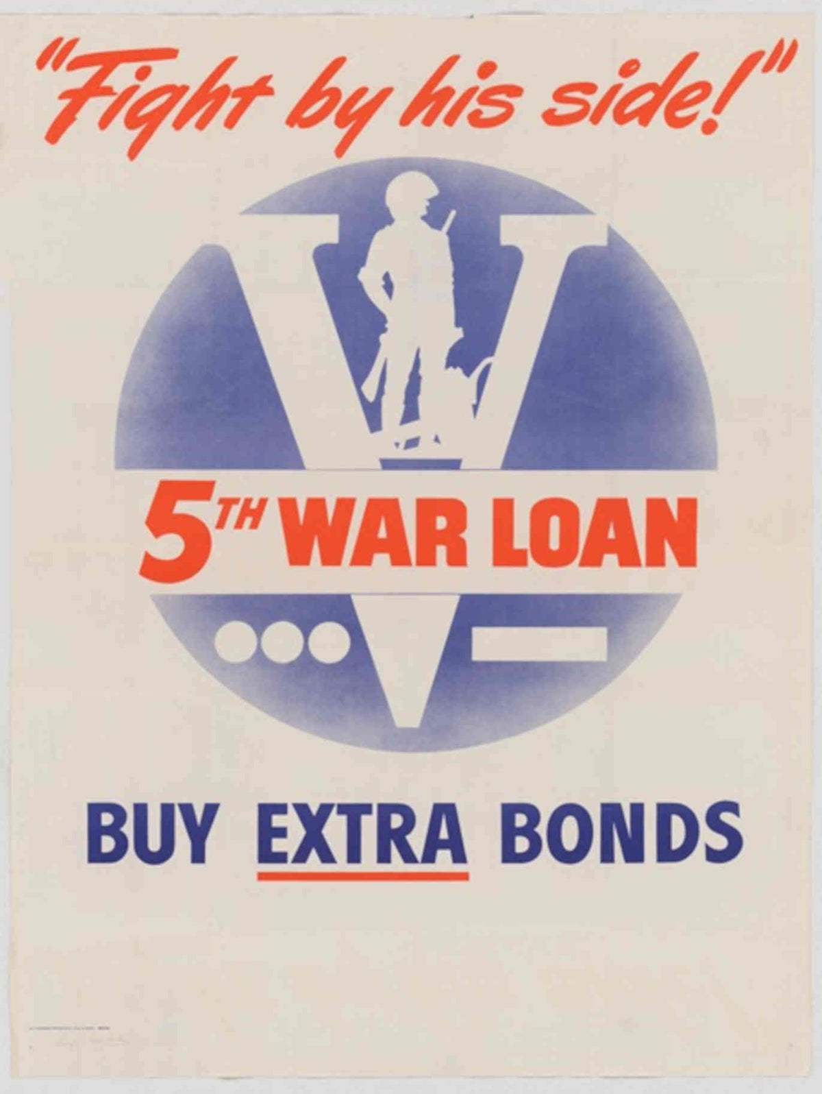 War Soldier Blue American World War II Advert Poster