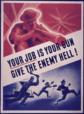 War Soldier Gun Vintage Retro Advert Poster A4 Photo Print