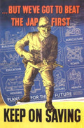 War Soldier Japan 1940s Vintage Retro Advert Poster