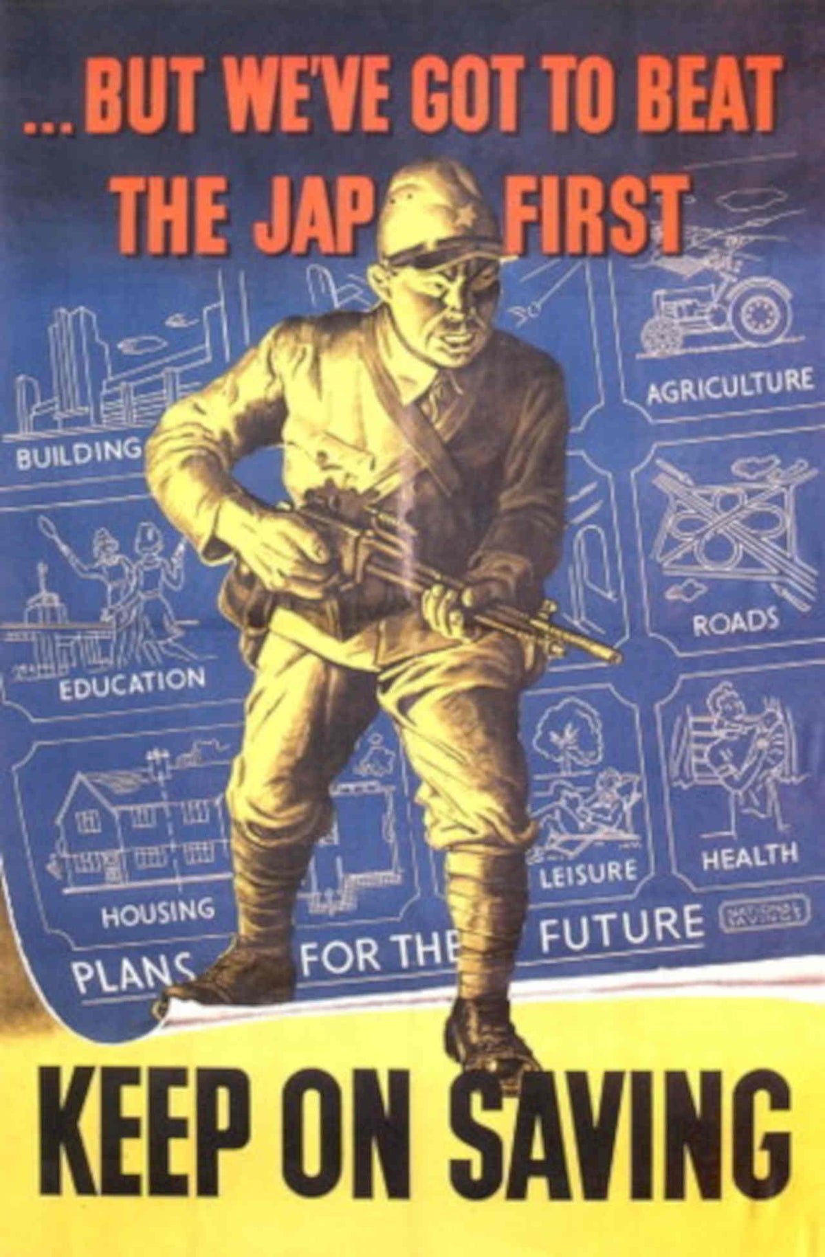 War Soldier Japan 1940s Vintage Retro Advert Poster
