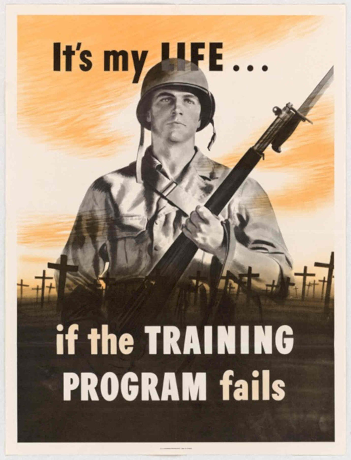 War Soldier Rifle 1 American World War II Advert Poster