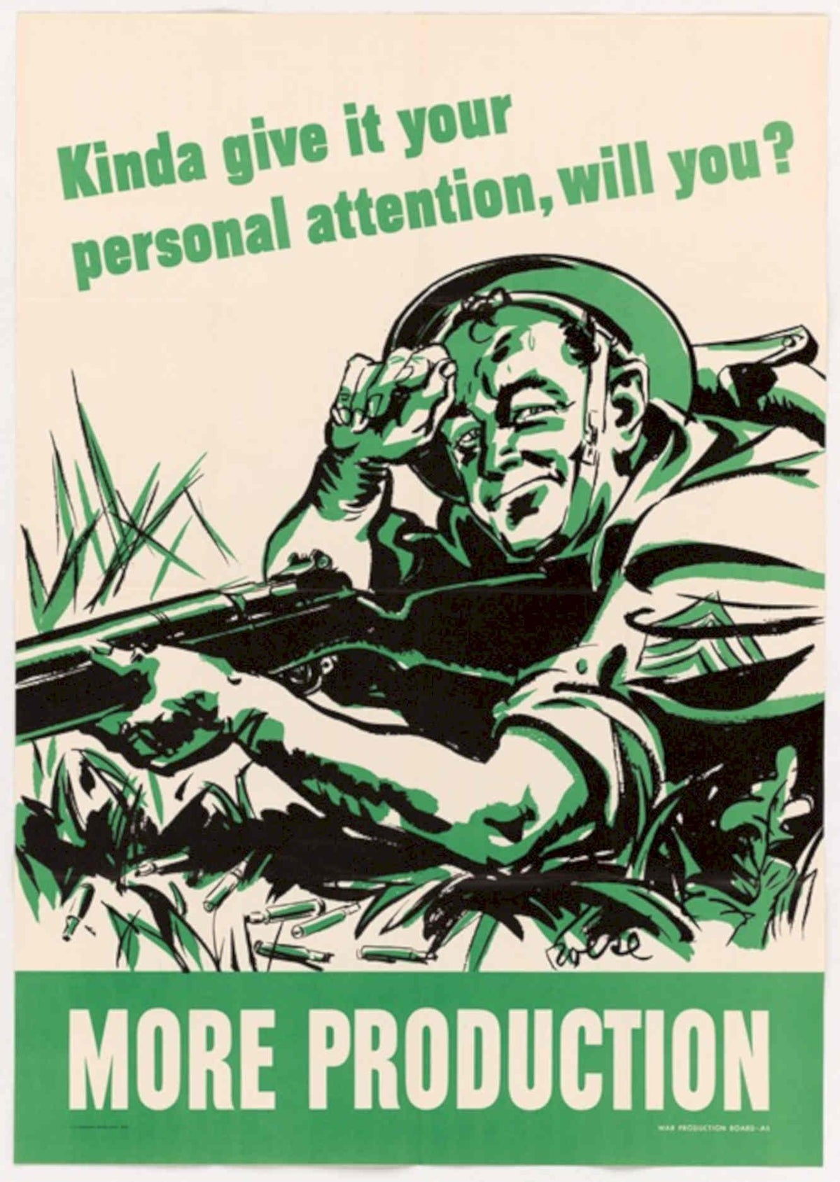 War Soldier Rifle 2 American World War II Advert Poster