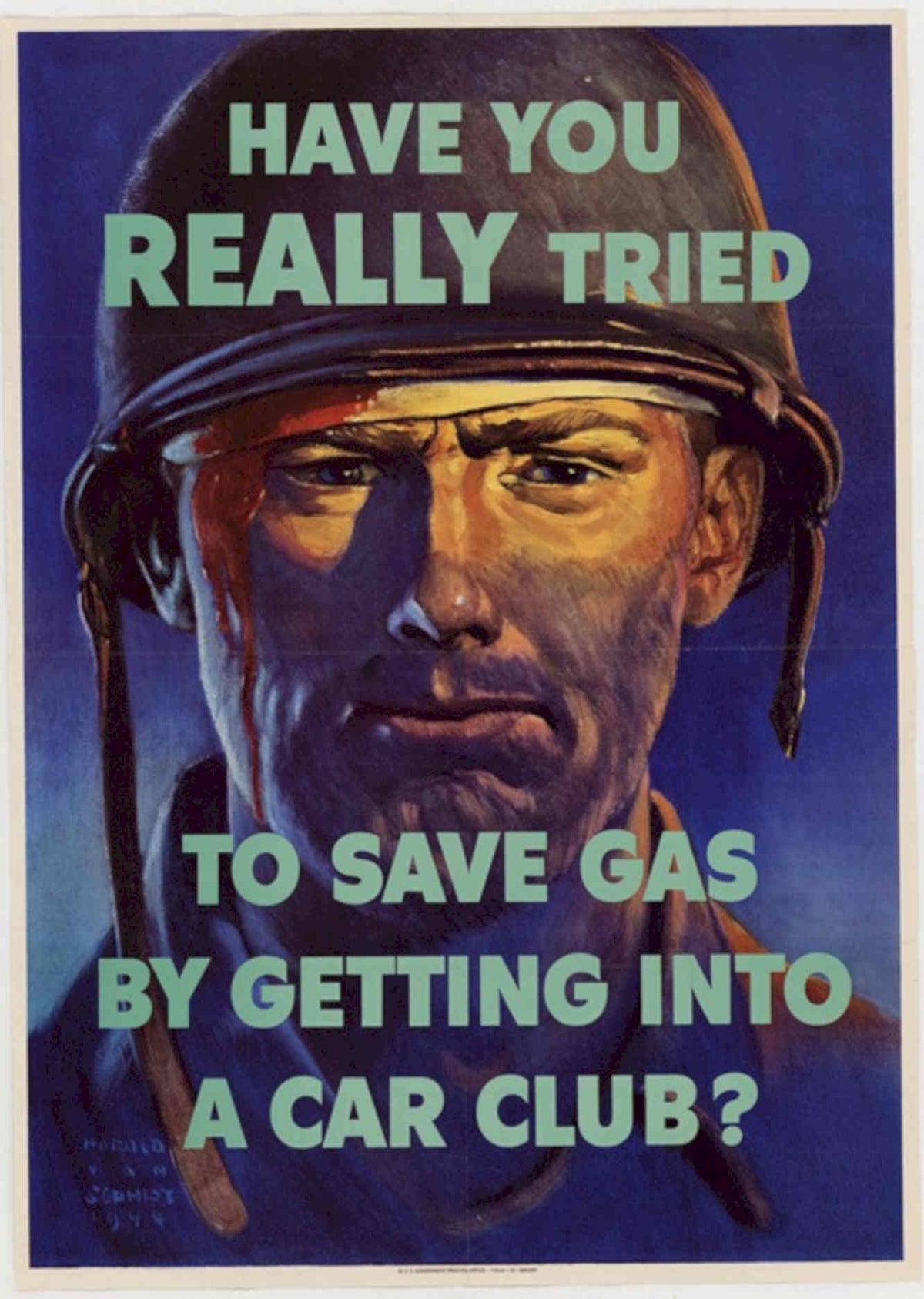 War Soldier Simmons American World War II Advert Poster