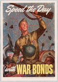 War Soldiers Confetti American World War II Advert Poster