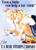 War Stamps Bonds 1940s Vintage Retro Advert Poster