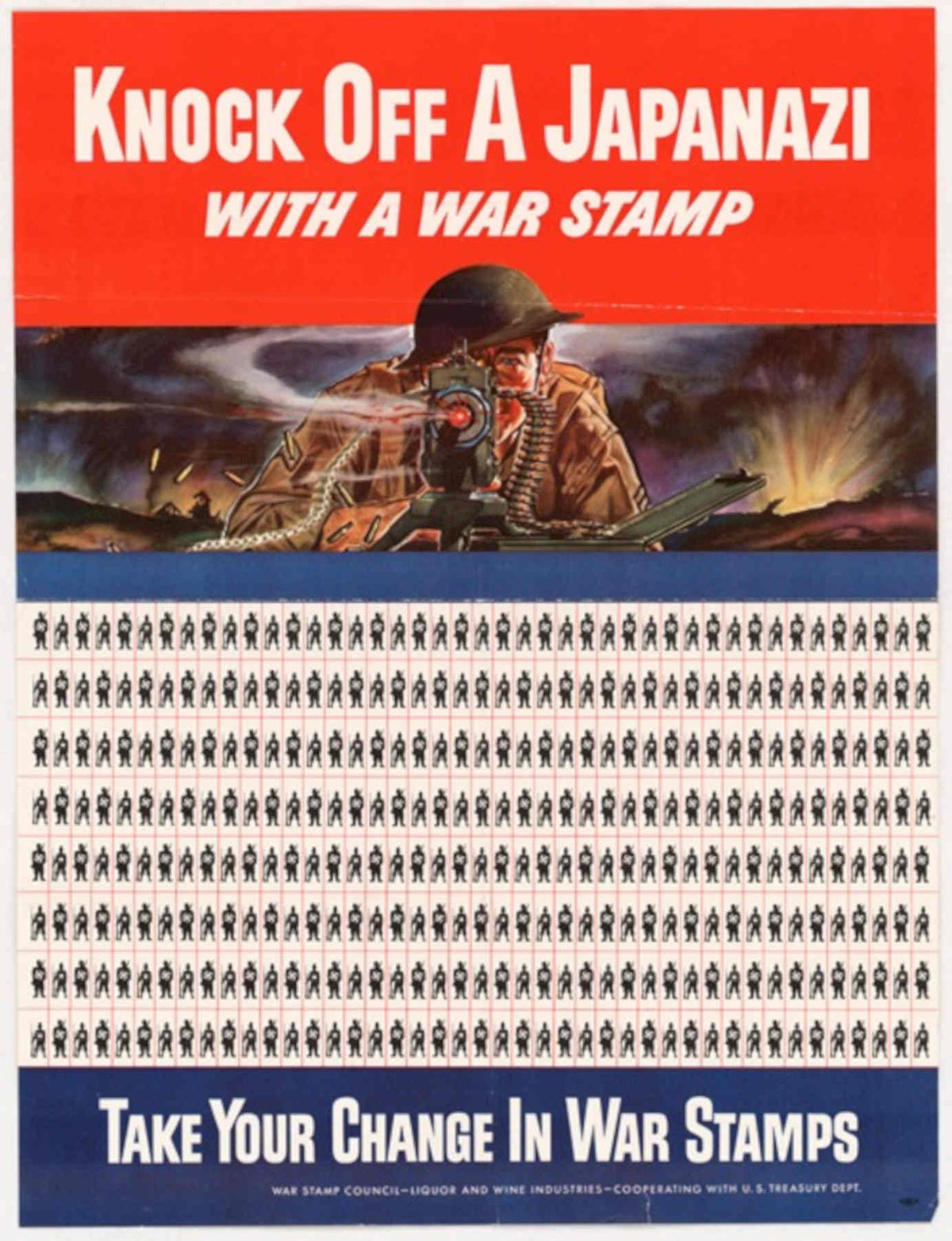 War Stamps Soldier American World War II Advert Poster
