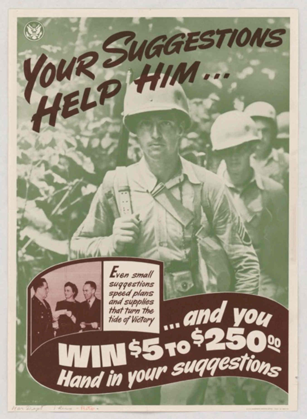 War Suggestion Poster American World War II Advert Poster
