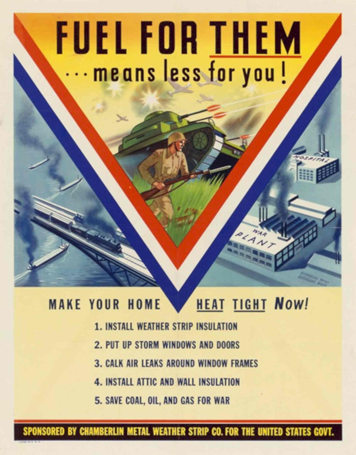 War Tank Home American World War II Advert Poster
