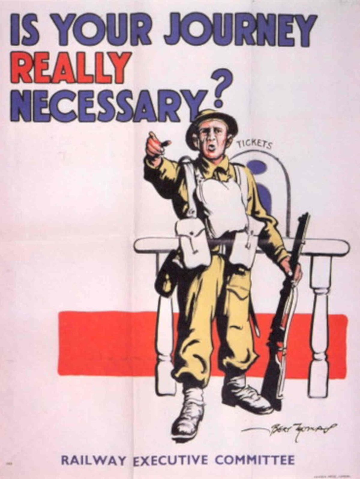 War Ticket Soldier 1940s Vintage Retro Advert Poster