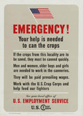 War Time Crops American World War II Advert Poster