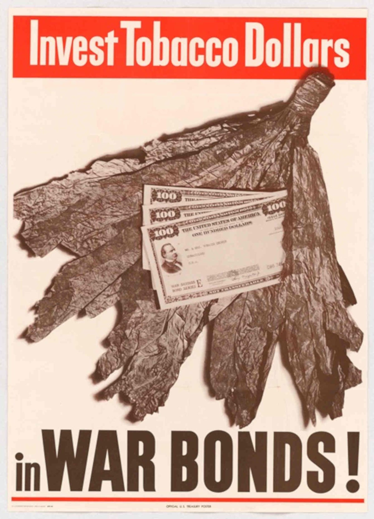 War Tobacco Dollars American World War II Advert Poster