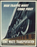 War Traffic Locomotive Vintage Retro Advert Poster A4 Photo Print