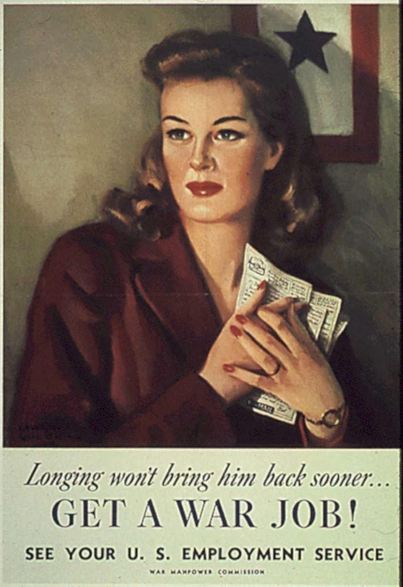 War Woman Money Vintage Retro Advert Poster A4 Photo Print