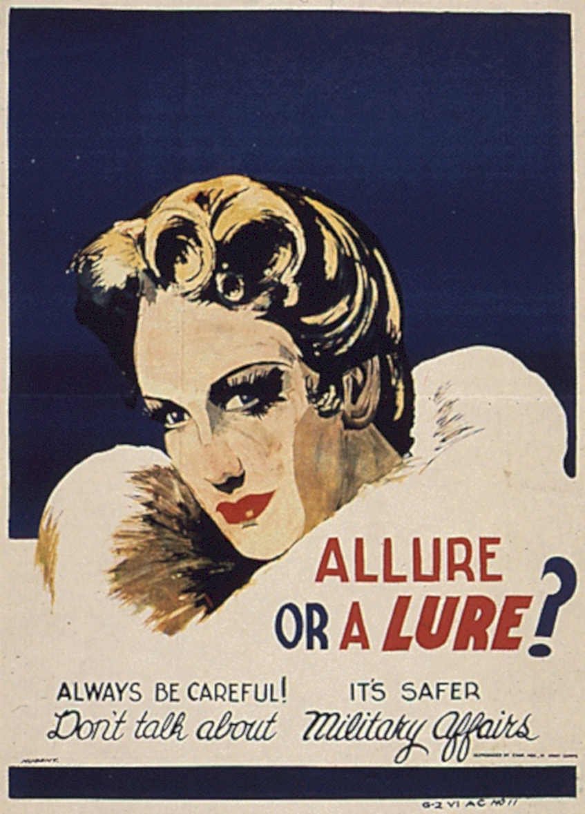 War Woman Warning Vintage Retro Advert Ads A4 Photo Print