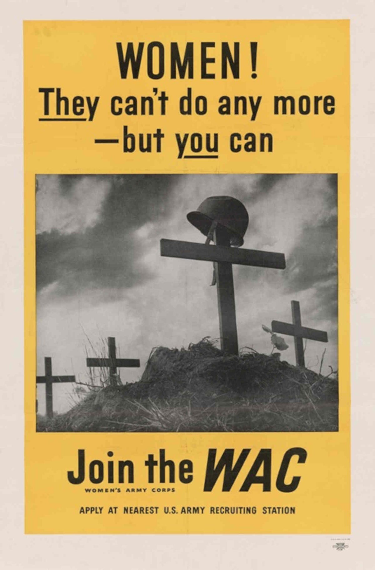 Warcross Helmet Graves American World War II Advert Poster