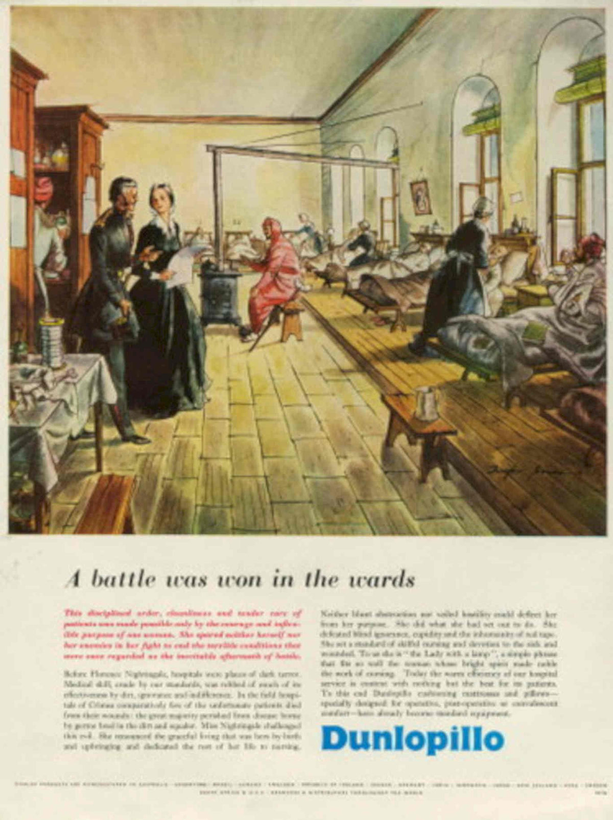 Ward Battle Won 1950s Vintage Retro Advert Poster