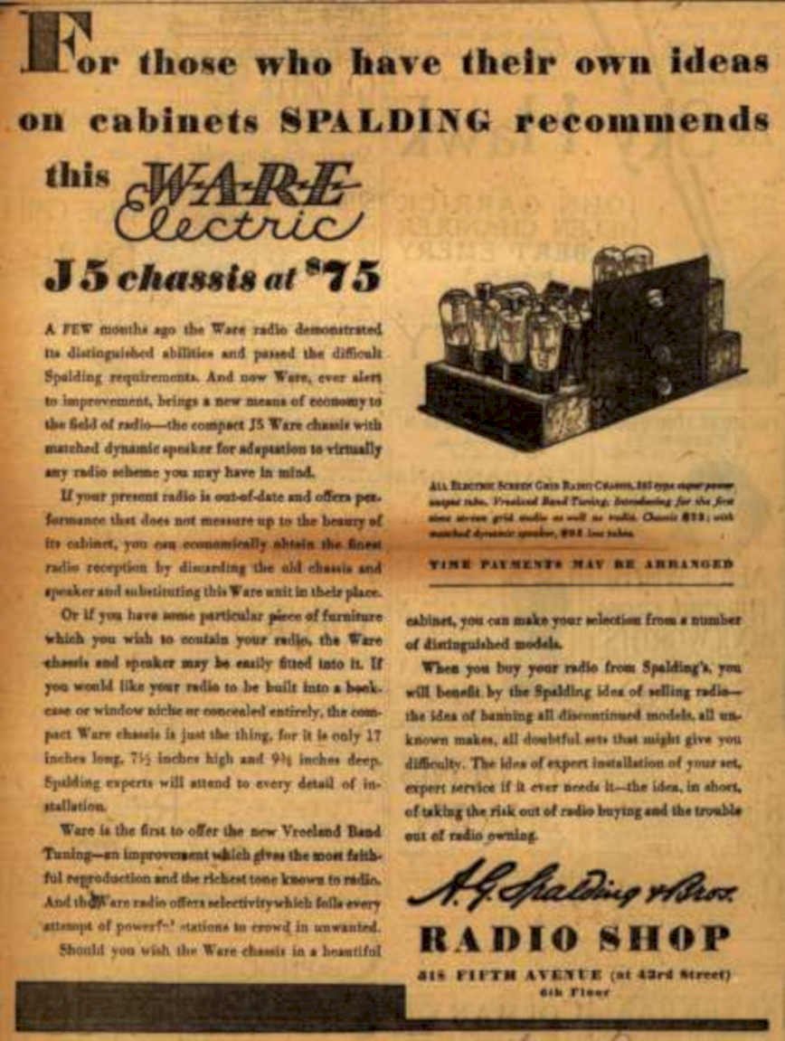 Ware J5 Radio Vintage Retro Advert Ads A4 Photo Print
