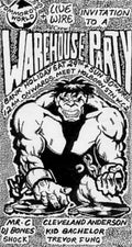 Warehouse Party Gorilla Vintage Retro Advert Ads A4 Photo Print