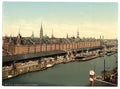 Warehouses at docks Hamburg Vintage A4 Photo Print