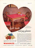 Warerite Table Chairs 1950s Vintage Retro Advert Poster