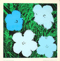 WarholFlowerBlu Vintage Advert A4 Photo Print