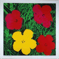 WarholFlowersRed Vintage Advert A4 Photo Print