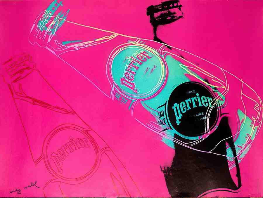 WarholPerrierR Vintage Advert A4 Photo Print