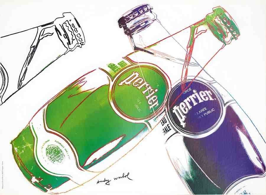 WarholPerrierWhite Vintage Advert A4 Photo Print