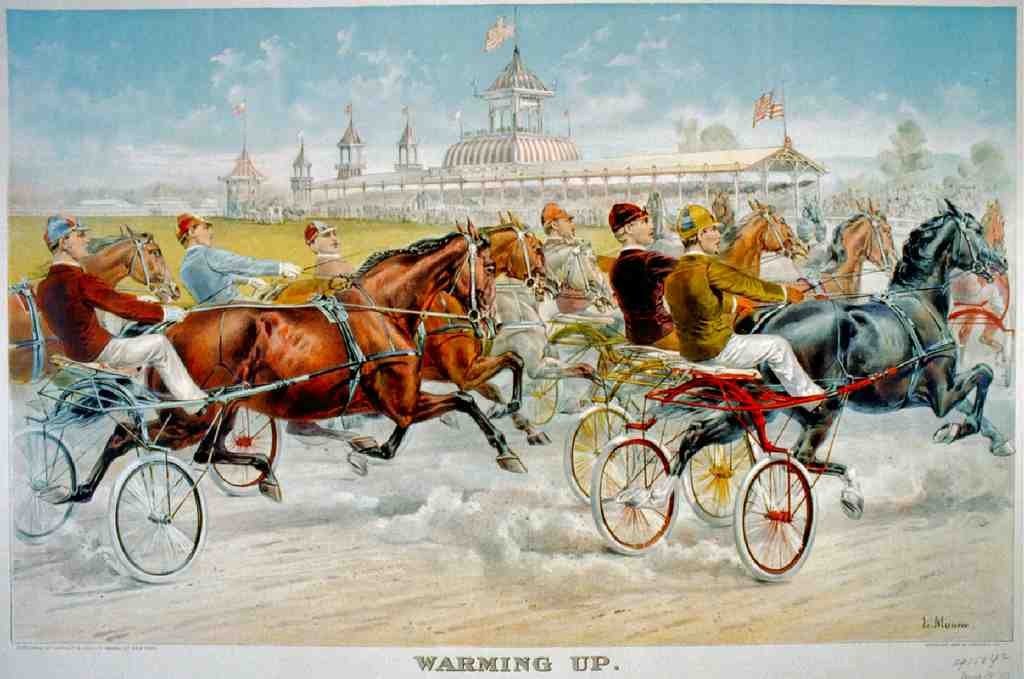 Warming Up 1893 Horse 001 Vintage A4 Photo Print