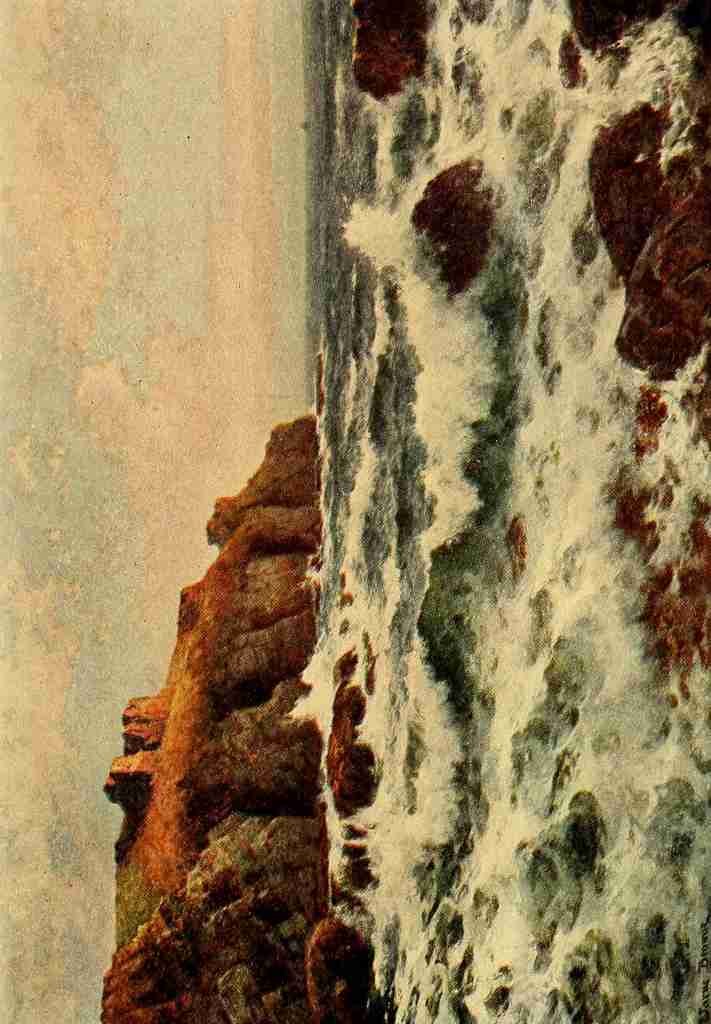 Warne Brown Alfred 1851 1915 British Highways & Byways from a Motor car 1908 Rocks off Cornwall A4 Photo Print