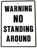Warning No Standing Vintage Retro Advert Ads A4 Photo Print