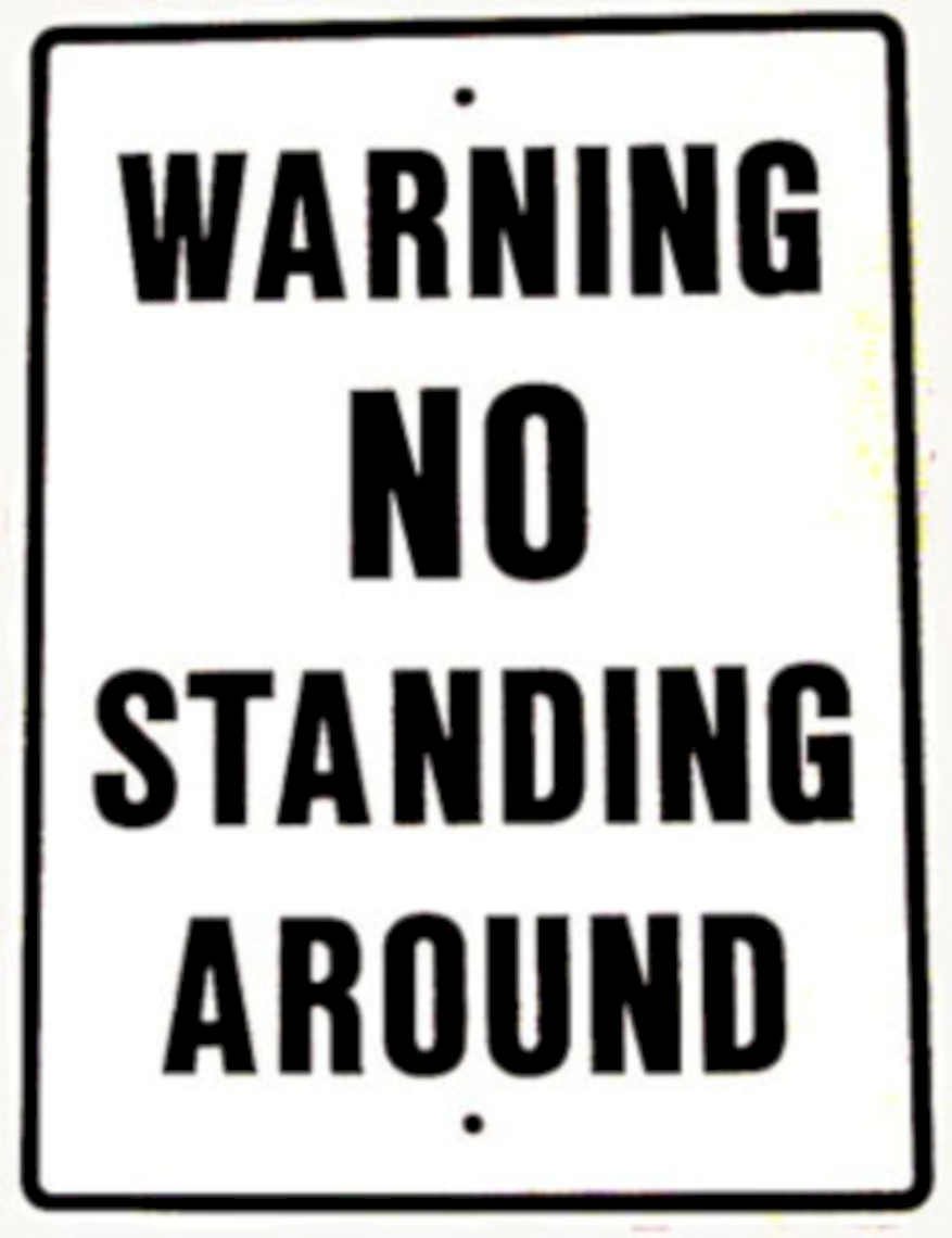 Warning No Standing Vintage Retro Advert Ads A4 Photo Print