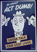 Warning Talk Lives Vintage Retro Advert Ads A4 Photo Print