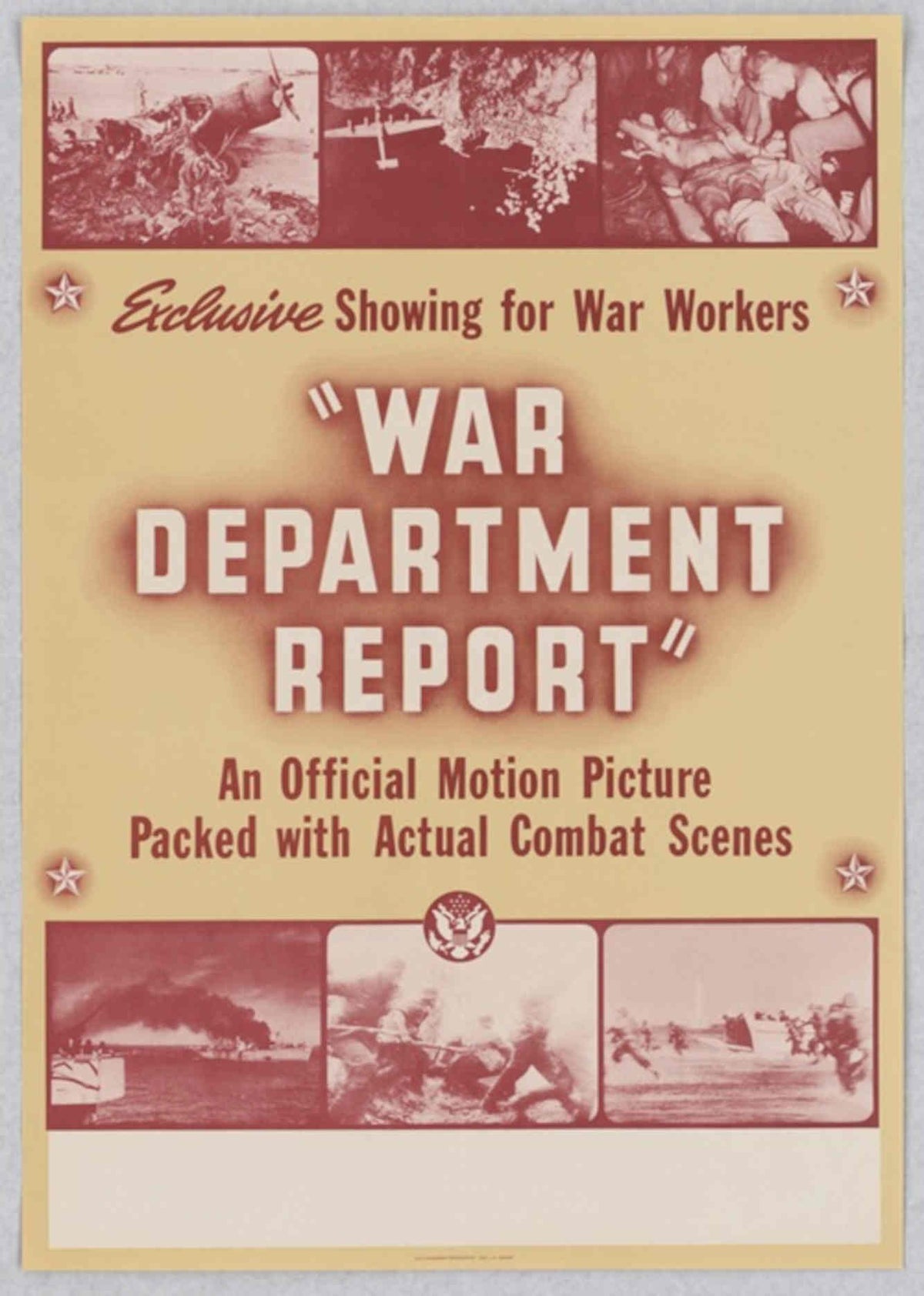 Warreport Poster Combatscenes American World War II Advert Poster