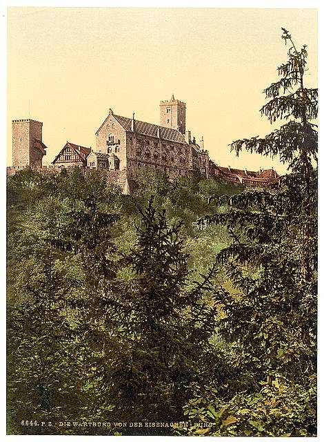 Wartburg from Eisenach Castle Thuringia Vintage A4 Photo Print