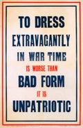 Wartime Austerity Poster World War 2 ii 1 Vintage Retro Advert
