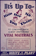 Wartime Conservation Materials Vintage Retro Advert Poster A4 Photo Print