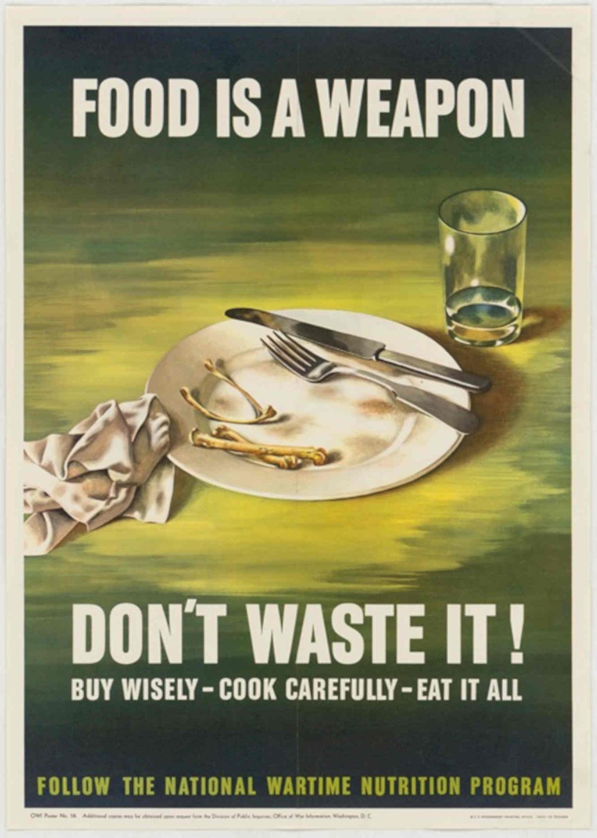 Wartime Food Weapon American World War II Advert Poster