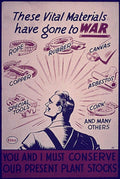 Wartime Materials Conservation Vintage Retro Advert Poster A4 Photo Print