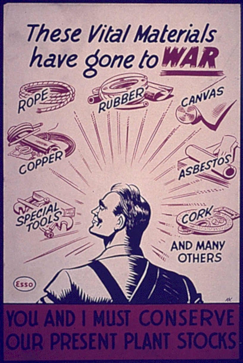 Wartime Materials Conservation Vintage Retro Advert Poster A4 Photo Print