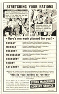 Wartime Rations Menu 1940s Vintage Retro Advert Poster