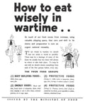Wartime Women Food 1940s Vintage Retro Advert Poster