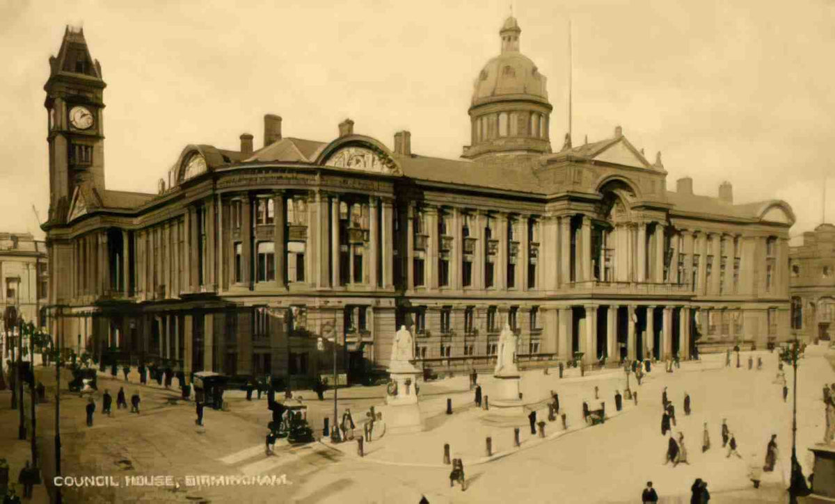 Warwickshire Birmingham Council House c1915 Vintage A4 Photo Print
