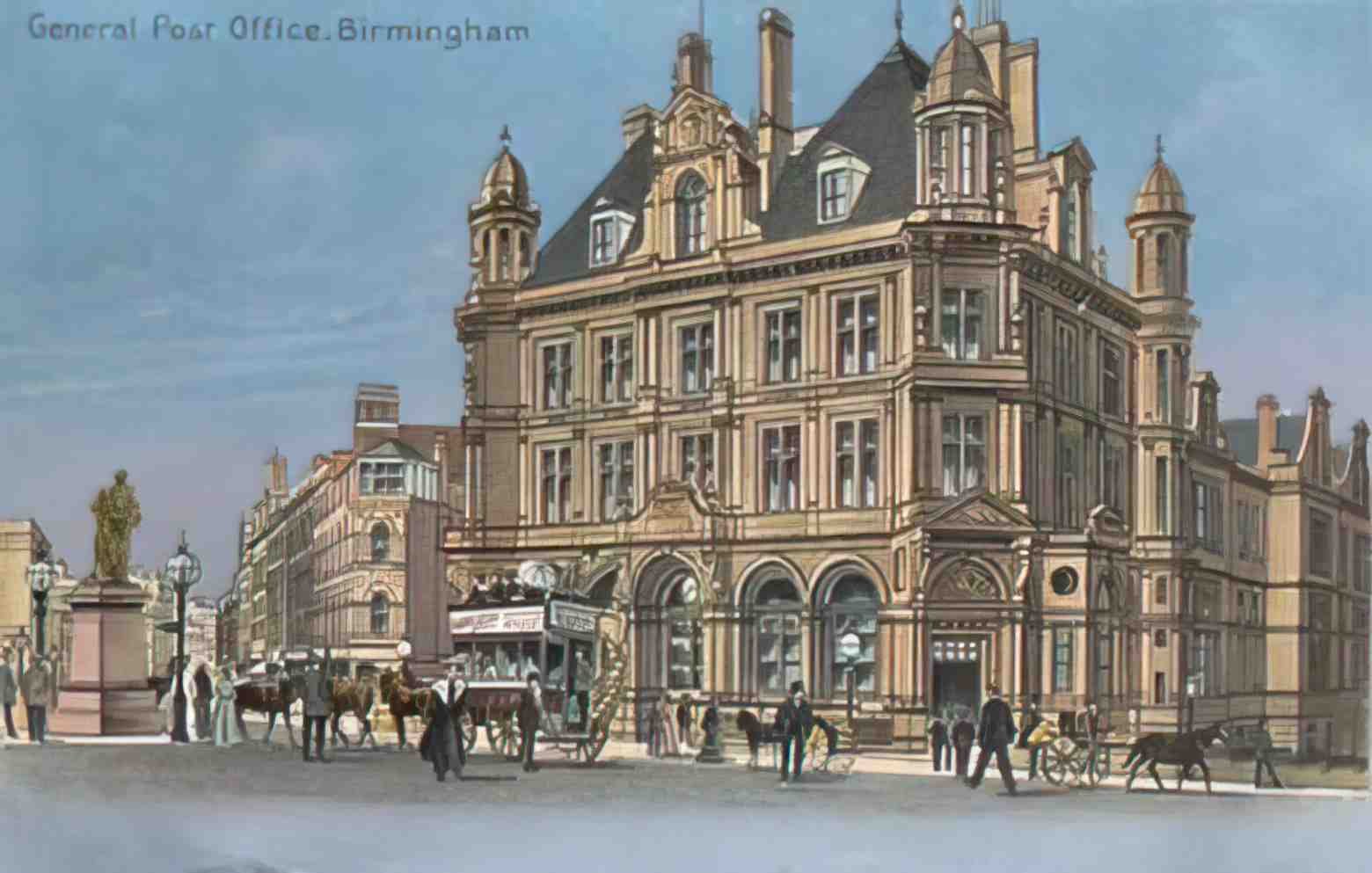 Warwickshire Birmingham General Post Office 1900s Vintage A4 Photo Print